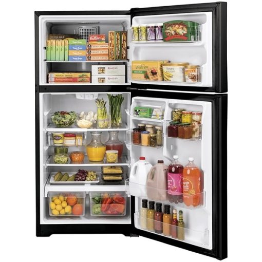 19.1 cu ft Top Freezer Black Refrigerator - Image 4