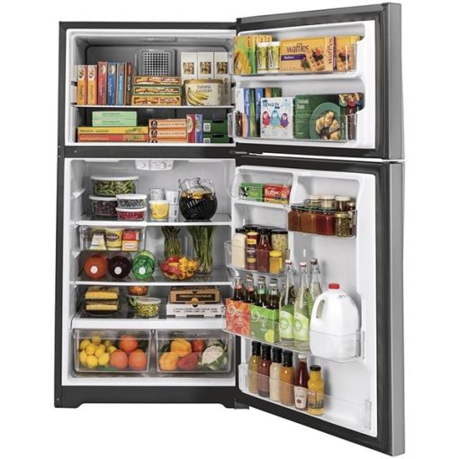 21.9 cu ft Top Freezer Stainless Refrigerator - Image 4
