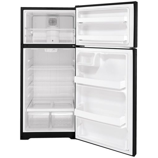 16.6 cu ft Top Freezer Black Refrigerator - Image 3