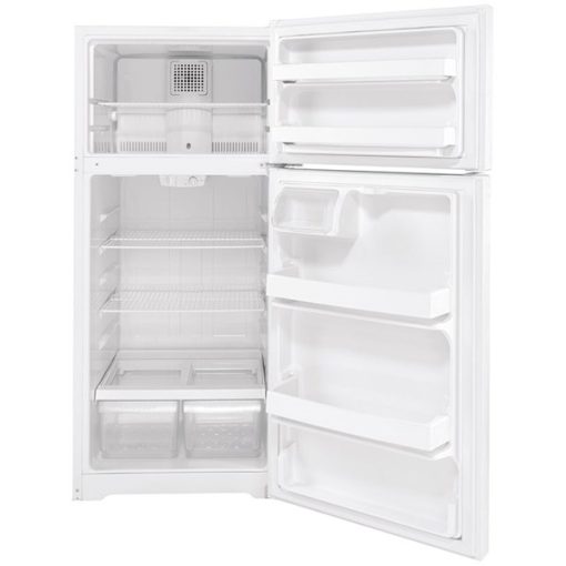 16.6 cu ft Top Freezer White Refrigerator - Image 3