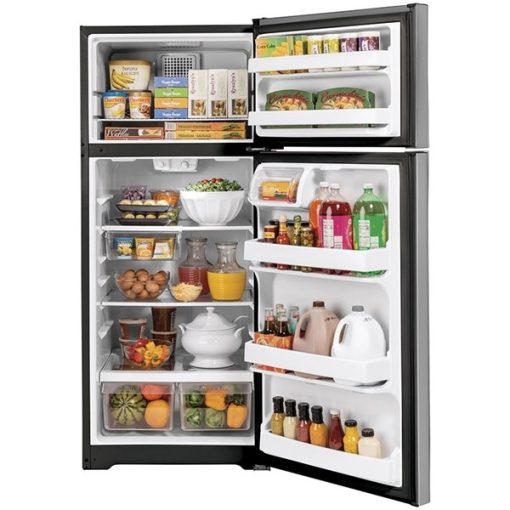 16.6 cu ft Top Freezer Stainless Refrigerator - Image 4
