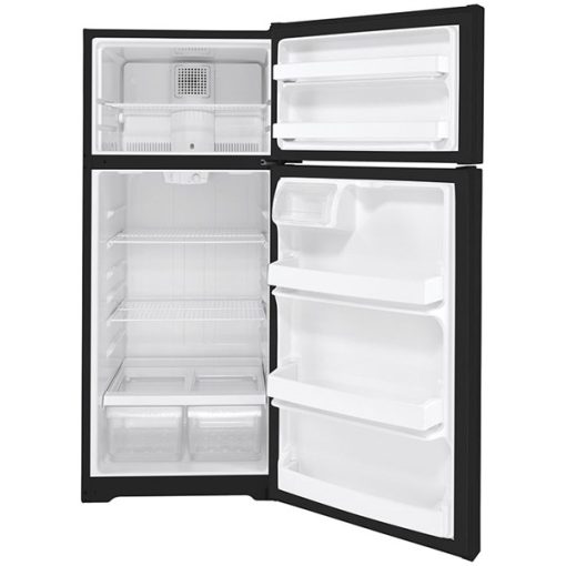 17.5 cu ft Top Freezer Black Refrigerator - Image 3