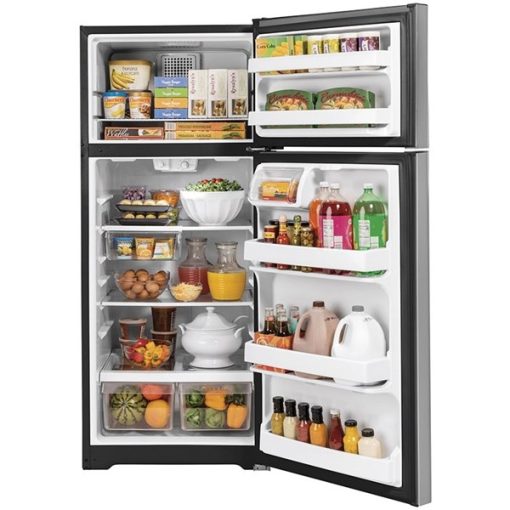 17.5 cu ft Top Freezer Stainless Refrigerator - Image 4