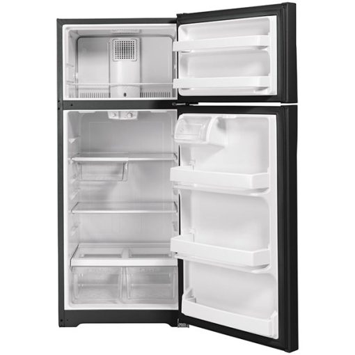 17.5 cu ft Top Freezer Black Refrigerator - Image 3