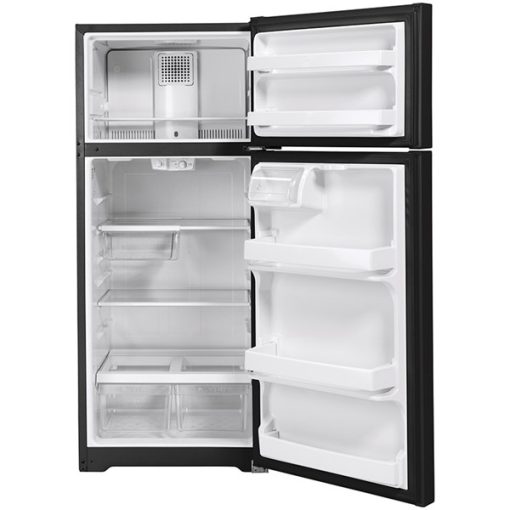 17.5 cu ft Top Freezer Black Refrigerator - Image 3