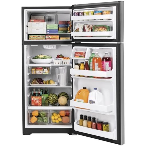 17.5 cu ft Top Freezer Stainless Refrigerator - Image 4