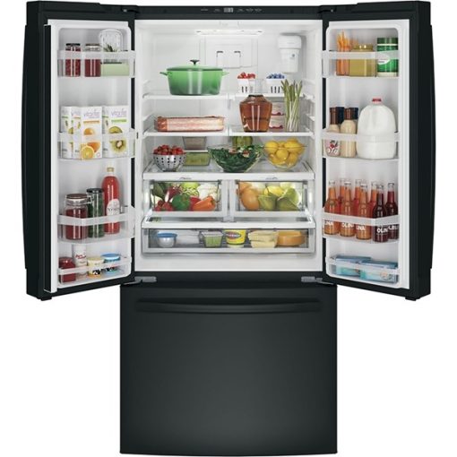 18.6 cu ft French Door Black Refrigerator - Image 2