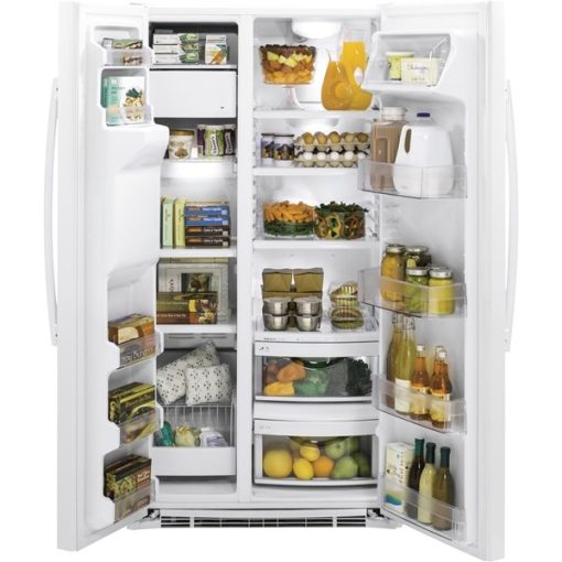 21.9 cu ft Side-by-Side White Refrigerator - Image 3