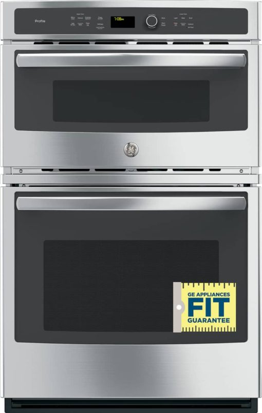 GE Profile 27" Stainless Steel Built-In Combination Microwave Wall Oven - Image 6