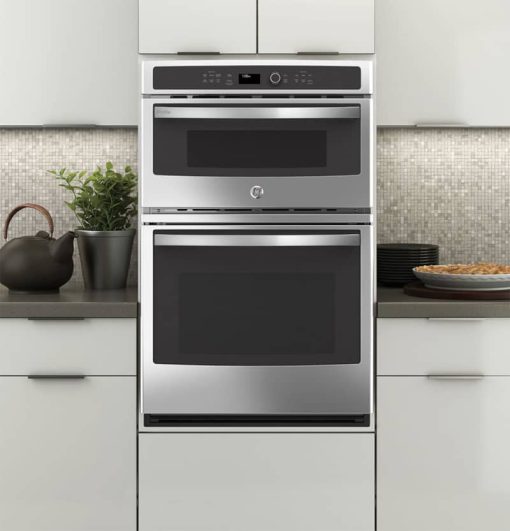 GE Profile 27" Stainless Steel Built-In Combination Microwave Wall Oven - Image 5