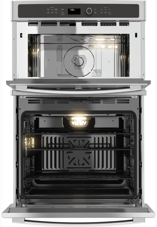 GE Profile 27" Stainless Steel Built-In Combination Microwave Wall Oven - Image 3