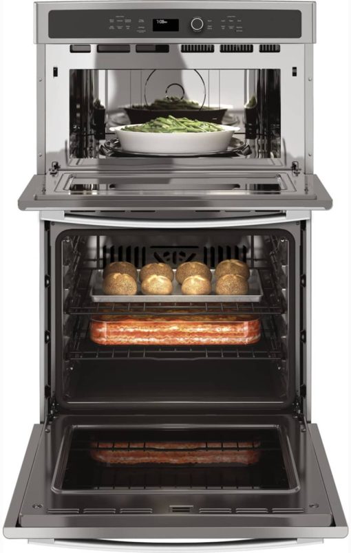 GE Profile 27" Stainless Steel Built-In Combination Microwave Wall Oven - Image 2