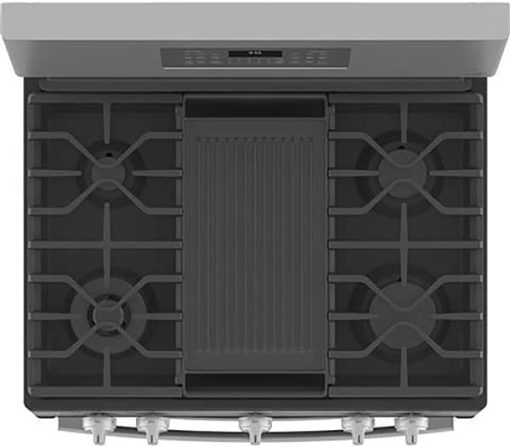 GE Profile 30" Fingerprint Resistant Stainless Steel Gas Double Oven Convection Range With No Preheat Air Fry - Image 5
