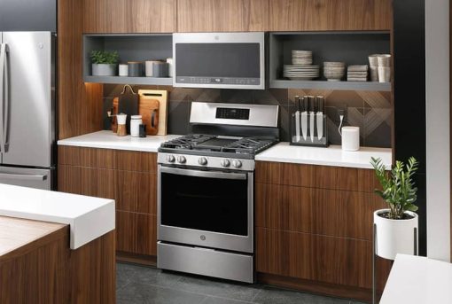 GE Profile 30" Fingerprint Resistant Stainless Steel Freestanding Self Clean Gas Range With No Preheat Air Fry - Image 8