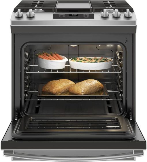 GE ADA 30" Stainless Steel Slide-In Gas Range - Image 3