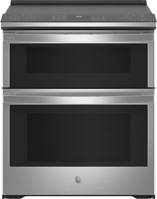 GE Profile ADA 30" Smart Fingerprint Resistant Stainless Steel Slide-In Double Oven Electric Range