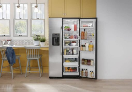 GE 23 Cu. Ft. Black Side-By-Side Refrigerator - Image 16