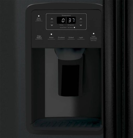 GE 23 Cu. Ft. Black Side-By-Side Refrigerator - Image 6