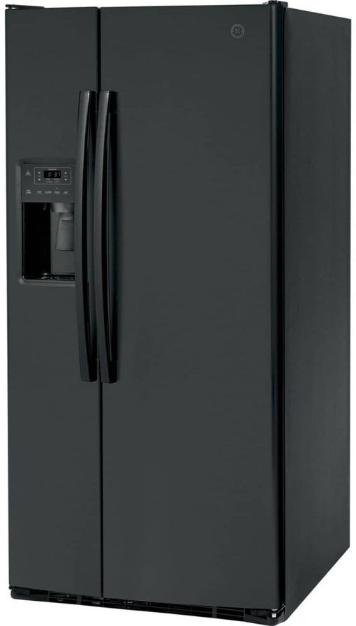 GE 23 Cu. Ft. Black Side-By-Side Refrigerator - Image 5