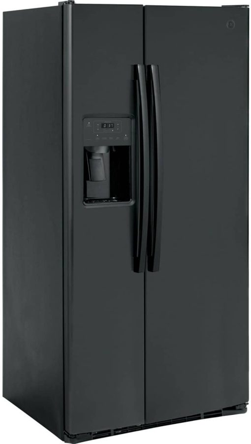 GE 23 Cu. Ft. Black Side-By-Side Refrigerator - Image 4