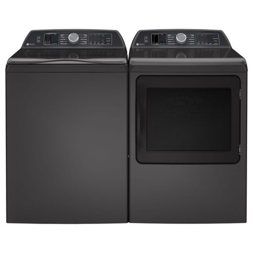 GE Profile Top Load Washer and Dryer Pair - Diamond Gray