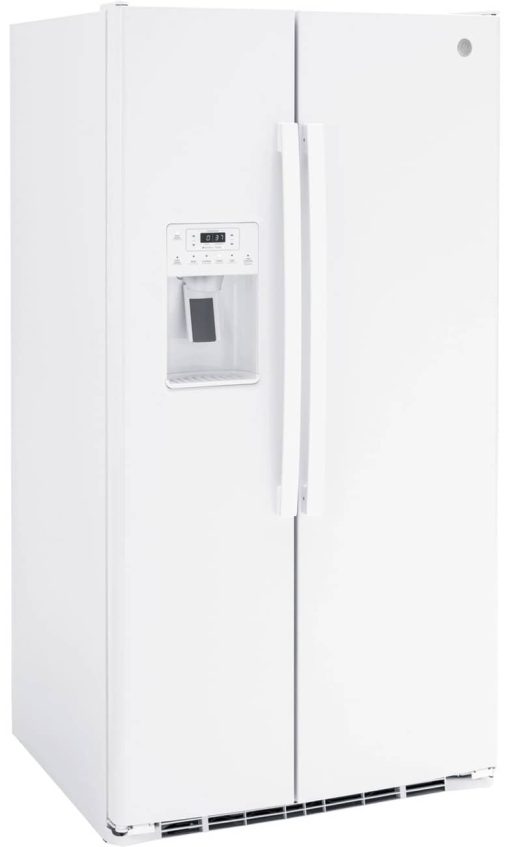 GE 25.3 Cu. Ft.  White Side-By-Side Refrigerator - Image 4