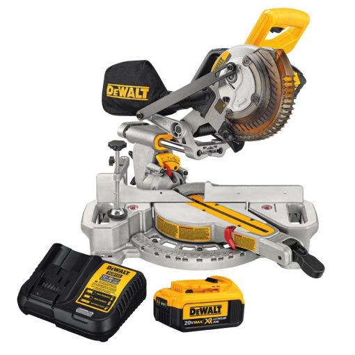 7-1/4" Single Bevel Sliding Compound Miter Saw and 20-Volt Max Brushless Variable Speed Keyless Cordless Jigsaw Kit - Image 2