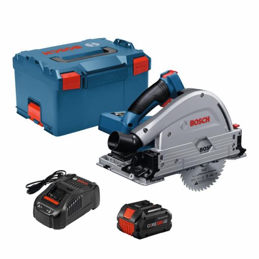 Bosch PROFACTOR 18V Connected-Ready 5-1/2 In. Track Saw Kit with 1 CORE18V 8.0 Ah PROFACTOR Performance Battery