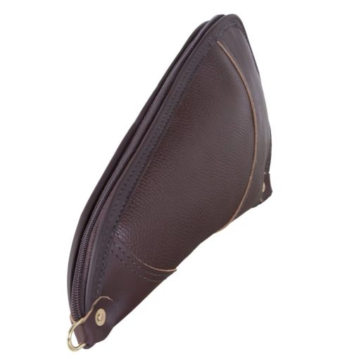 Brown Large Pebbled Leather Pistol Rug - Image 4