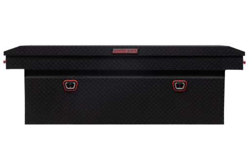 Weather Guard Saddle Truck Tool Box Aluminum Full Deep Textured Matte Black - Image 3
