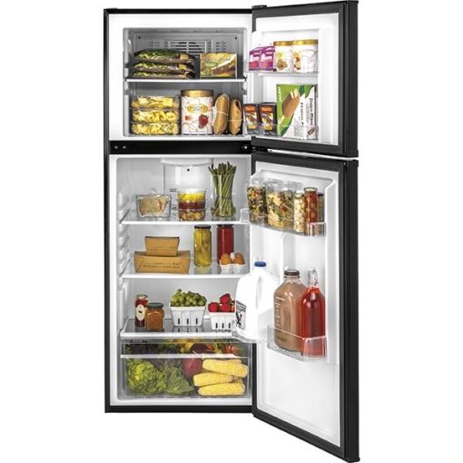 9.8 cu ft Top Freezer Black Refrigerator - Image 2