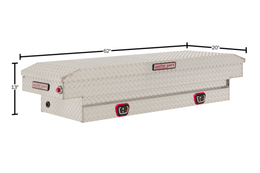 Weather Guard Saddle Truck Tool Box Aluminum Compact Clear - Image 5