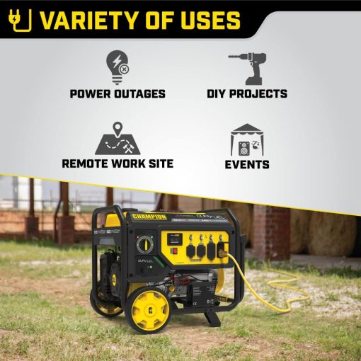 Champion 7500 Watt Dual Fuel Portable Generator with Electric Start - Image 2