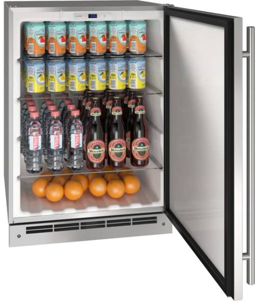 U-Line 24" Stainless Steel With Lock Outdoor Refrigerator - Image 2