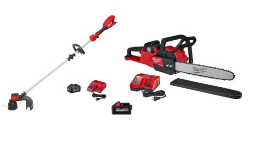 Milwaukee M18 String Trimmer Kit & 16" Chainsaw Kit with XC 6Ah Battery Bundle