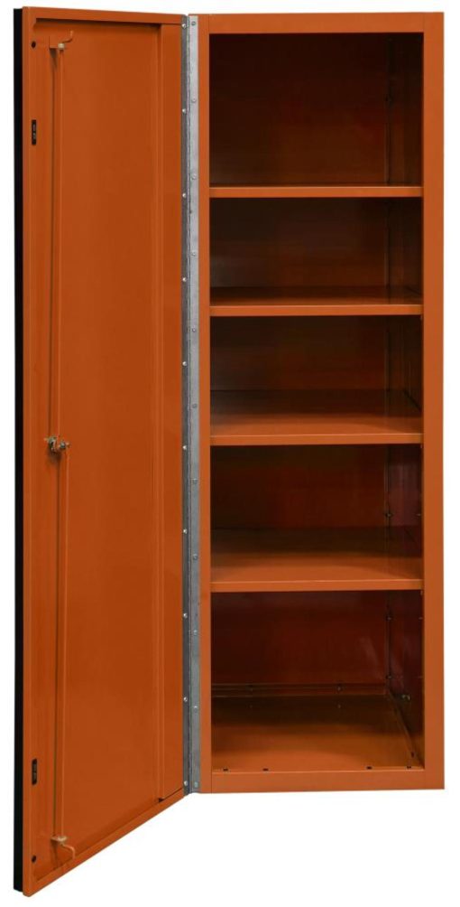 DX Series 19" x 21" Deep Side Locker with 4 Shelves Orange with Black Handle - Image 2