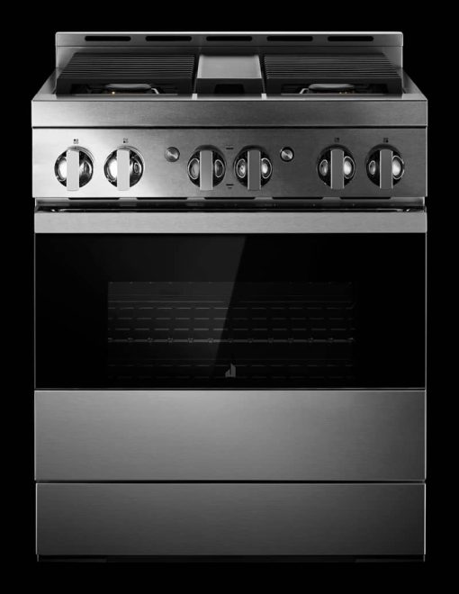JennAir NOIR 30" Floating Glass Black And Stainless Steel Gas Professional-Style Range - Image 5