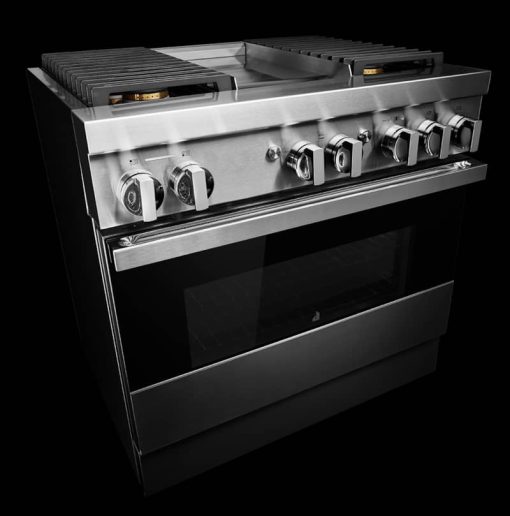 JennAir NOIR 36" Stainless Steel Professional-Style Dual-Fuel Range With Chrome-Infused Griddle & Steam Assist - Image 5