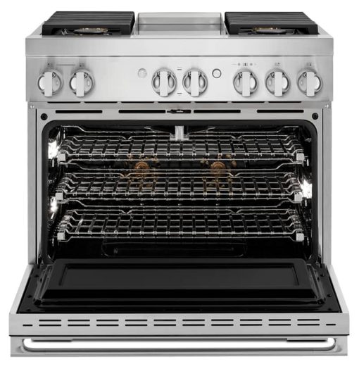 JennAir NOIR 36" Stainless Steel Professional-Style Dual-Fuel Range With Chrome-Infused Griddle - Image 2
