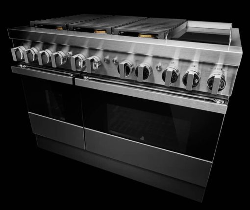 JennAir NOIR 48" Stainless Steel Professional Style Dual-Fuel Range With Chrome-Infused Griddle - Image 6