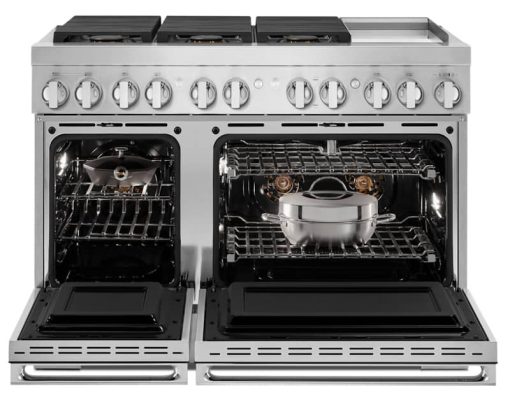 JennAir NOIR 48" Stainless Steel Professional Style Dual-Fuel Range With Chrome-Infused Griddle - Image 3
