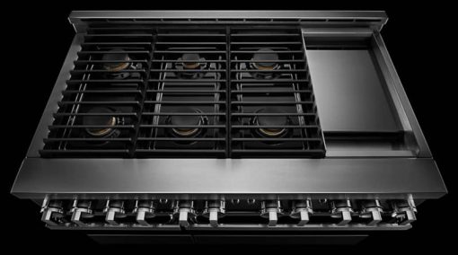 JennAir NOIR 48" Floating Glass Black And Stainless Steel Gas Professional-Style Range With Chrome-Infused Griddle - Image 8