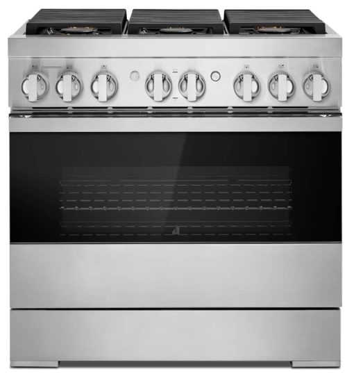 JennAir NOIR 36" Stainless Steel Professional-Style Dual-Fuel Range