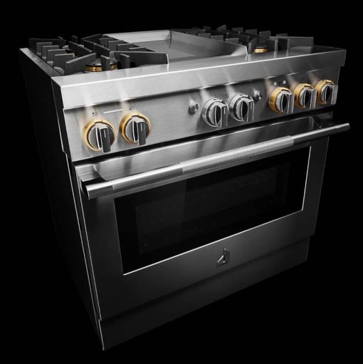 JennAir RISE 36" Stainless Steel Professional-Style Dual-Fuel Range With Chrome-Infused Griddle - Image 6