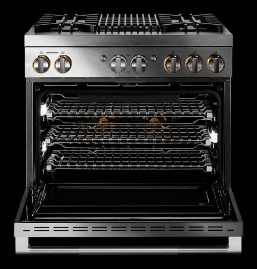 JennAir RISE 36" Stainless Steel Professional-Style Dual-Fuel Range With Gas Grill - Image 7