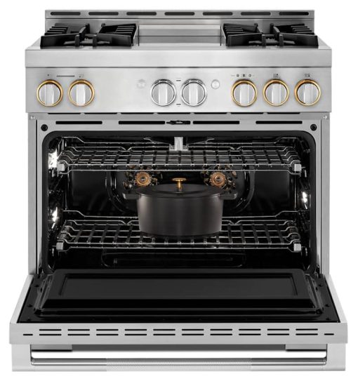 JennAir RISE 36" Stainless Steel Gas Professional-Style Range With Chrome-Infused Griddle - Image 3