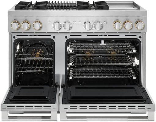 JennAir RISE 48" Stainless Steel Professional-Style Dual-Fuel Range With Chrome-Infused Griddle & Gas Grill - Image 3