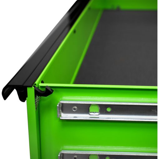 Extreme Tools 72" Green Roller Cabinet with Black Drawer Pulls - Image 3