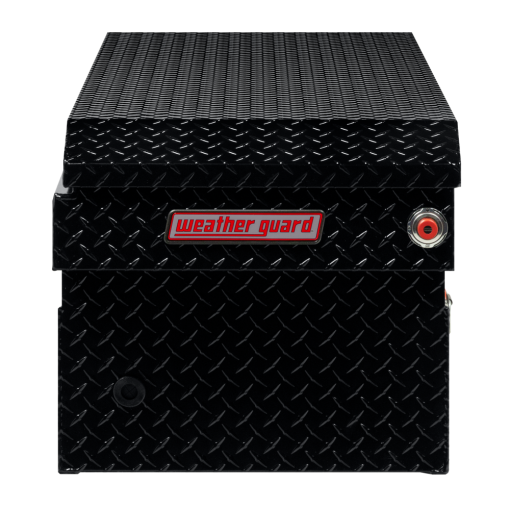Weather Guard Saddle Truck Tool Box Aluminum Full Standard Gloss Black - Image 4