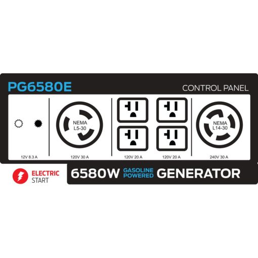 Pulsar Generator 120/240V 6580W 274 cc 4 Stroke Gasoline Portable - Image 6